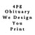 Digital order. 4pg Funeral Program Design ONLY! PDF format.